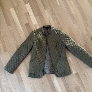Banana Republic Quilted Olive Green Women's Jacket